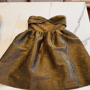 Chic Metallic Gold Mini Dress from Tuckernuck
